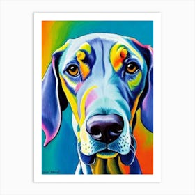 Weimaraner Fauvist Style Dog Art Print