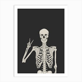 Skeleton Halloween Poster Art Print