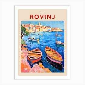 Rovinj Croatia Fauvist Travel Poster Art Print