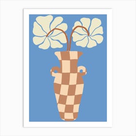 Checkered Vase 2 Art Print