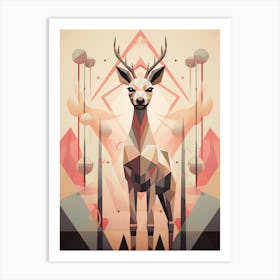 Abstract Geometric Animals 2 Art Print