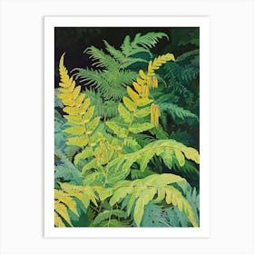 Japanese Tassel Fern Painting 1 Art Print