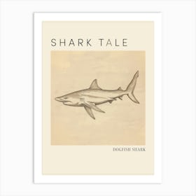 Dogfish Shark Vintage Illustration 3 Poster Art Print