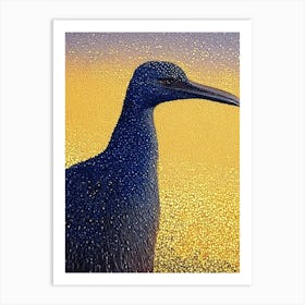 Cormorant Pointillism Bird Art Print