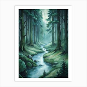 Forest Stream Art Print