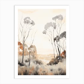 Watercolour Of Great Otway National Park   Victoria Australia 1 Art Print