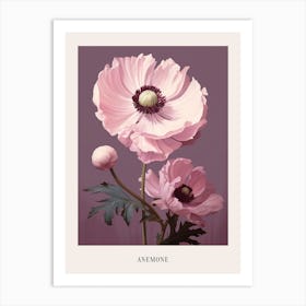 Floral Illustration Anemone 1 Poster Art Print