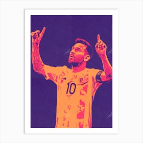 Lionel Messi Foot Ball Soccer Art Print