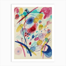 Composition In Red, Blue, Green And Yellow, Wassily Kandinsky Art Print