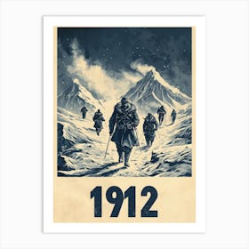 Aihrgdesign A Vintage Adventure Poster Of A 1912 Polar Expedi Bd06875d 636d 4569 B9c3 9fa0cd6eb0df 0 Art Print