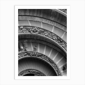 Vatican Stairs Down Narrow Art Print