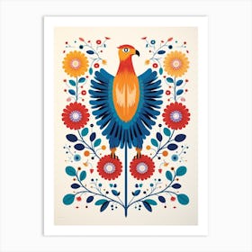 Scandinavian Bird Illustration Bald Eagle 2 Art Print