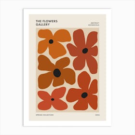 The Flowers Gallery Abstract Retro Floral 5 Art Print