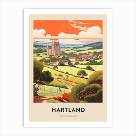 Devon Vintage Travel Poster Hartland 4 Art Print