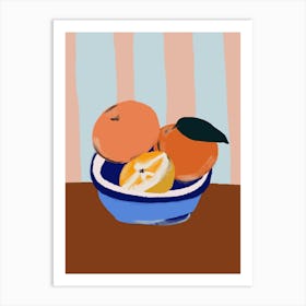 Oranges In A Bowl 1 Art Print