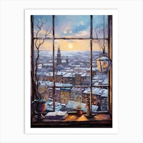 Winter Cityscape Krakow Poland 4 Art Print