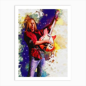 Smudge Of Portrait Tom Petty Art Print