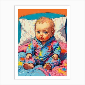 Baby In Bed Art Print