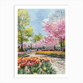 Tulips In Bloom 6 Art Print