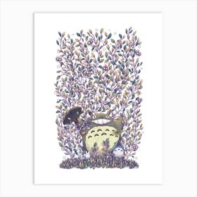 Totoro Magic Seeds Art Print