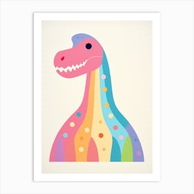 Colourful Dinosaur Maiasaura 2 Art Print