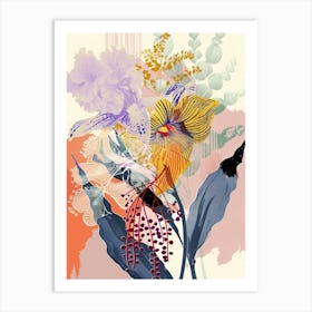 Colourful Flower Illustration Everlasting Flower 4 Art Print