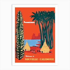 New Caledonia, Small Village On The Coast, France Art Print