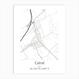 Catral,Spain Minimalist Map Poster