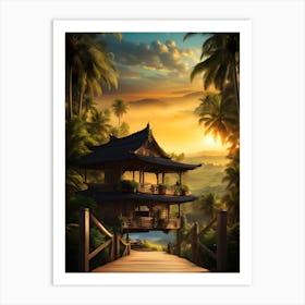 Asian Landscape Art Print