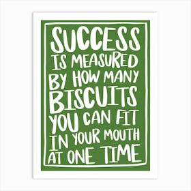 Success Biscuits Typography Art Print