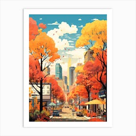 Seoul In Autumn Fall Travel Art 2 Art Print