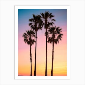 California Dreaming - Beach Sunset Palms Art Print