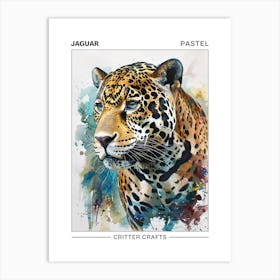 Jaguar Pastel Watercolour 1 Poster Affiche