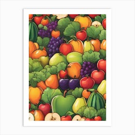 Fruit And Vegetables Art Print