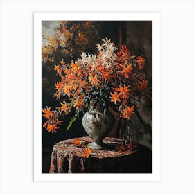 Baroque Floral Still Life Cineraria 4 Art Print