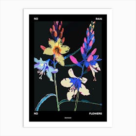 No Rain No Flowers Poster Delphinium 2 Art Print