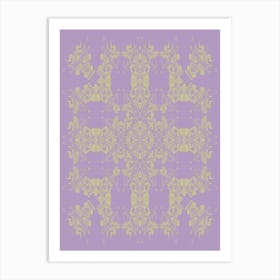 Imperial Japanese Ornate Pattern Pink And Green 2 Art Print