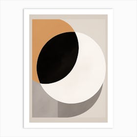 Mid-Century Whispers of Dreams: Beige Reverie Art Print