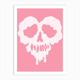 Melting Skull Art Print