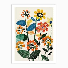 Painted Florals Lantana 1 Art Print