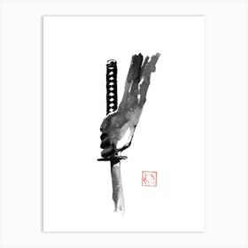 Hand And Sword Art Print