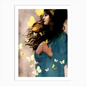 Butterfly Girl 18 Art Print