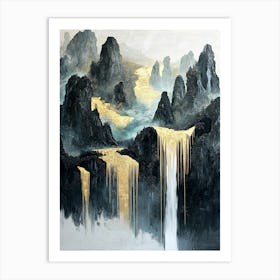 Dolomites Light Gilded Abstraction Art Print