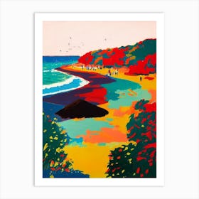 Ocean Grove Beach, New Jersey Hockney Style Art Print