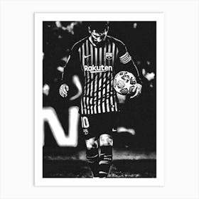 Lionel Messi black and white Poster