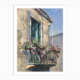 Balcony Painting In Catania 3 Art Print