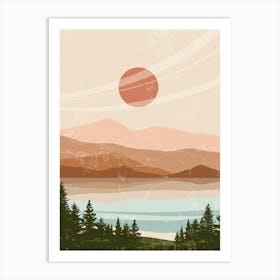 Landscape Sun Art Print