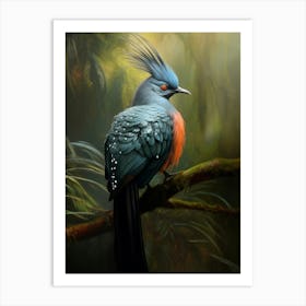 Tropical Symphony: Victoria Crowned Pigeon Decor Art Print