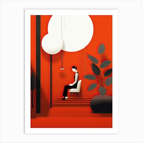 Femme Harmony: Abstract Minimalism Celebrates Woman Art Print