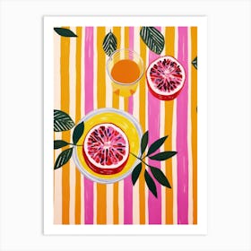 Passion Fruit Fruit Summer Illustration 3 Art Print